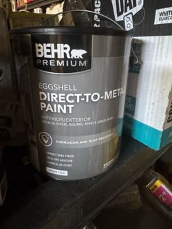 BEHR PREMIUM 1 gal. White Eggshell Direct to Metal Interior/Exterior Paint