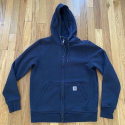 Carhartt Blue Relaxed Fit Full-Zip Hoodie  