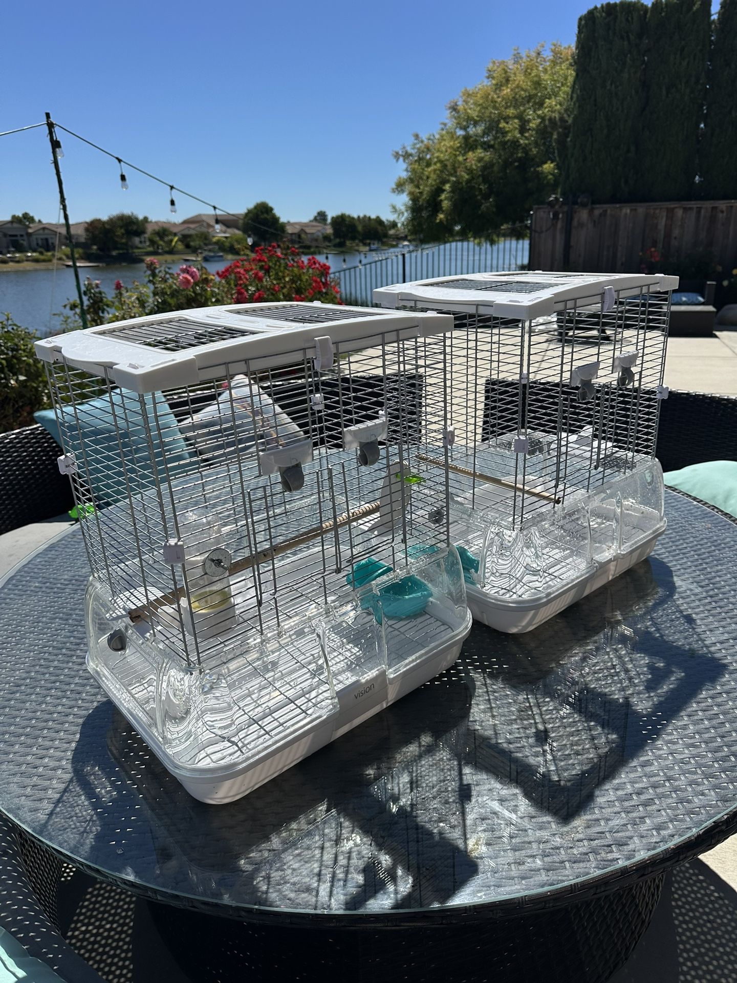 2 Wire Bird Cage, Bird Home for Parakeets, Finches and Canaries, Medium