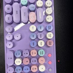 Purple Keyboard And Mouse