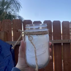 Mason Jar Glass Candle