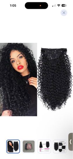 Black Curly Clip-In Hair Extensions