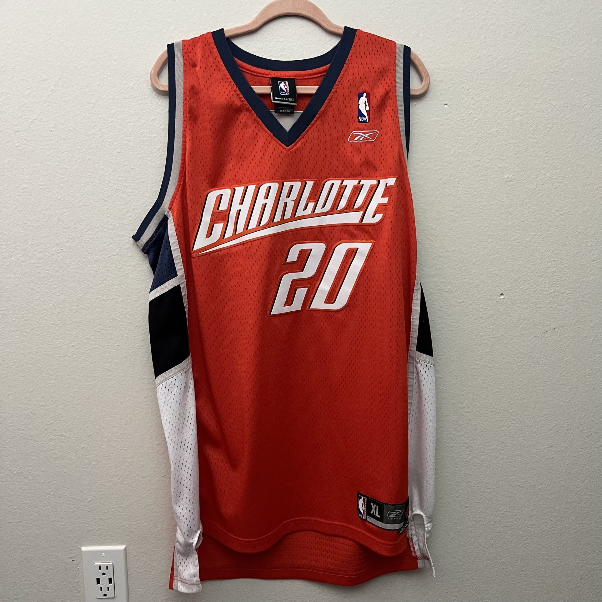 Reebok Charlotte Bobcats Raymond Felton #20 Jersey XL Length +2 Orange Authentic