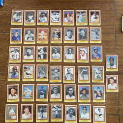 1985 Topps BOARDWALK BASEBALL Set of 44 Cards - Mantle Ruth Aaron Ryan Cobb