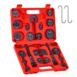 OMT 24pc Brake Caliper Compression Tool with Adapters & Hangers New Condition 