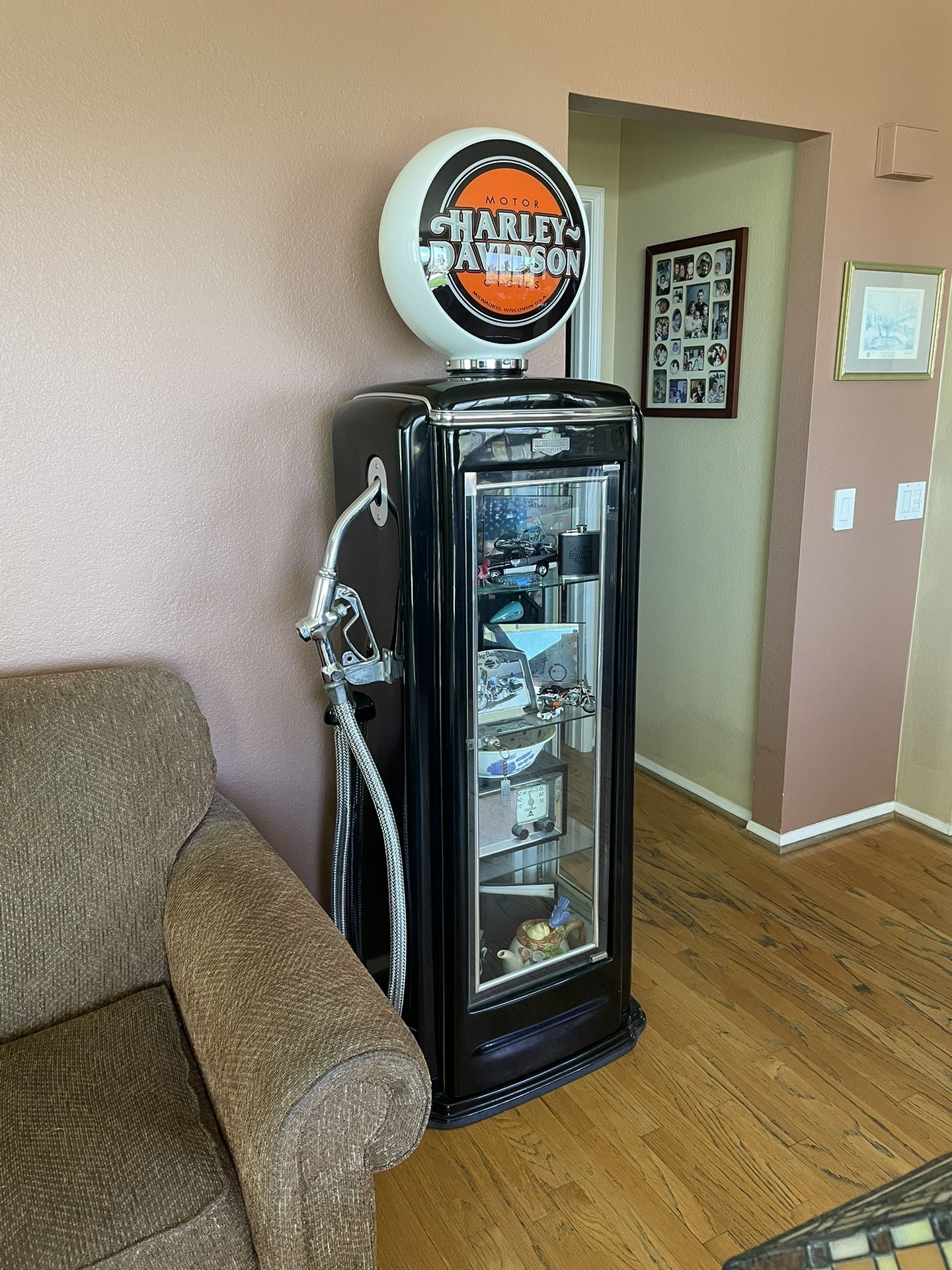 Harley Davidson Gas Pump Display Cabinet