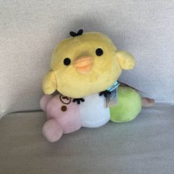 NWT San-X Kiiroitori On Botchan Dango 7" Plush Yellow Bird