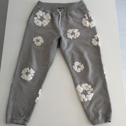 Denim Tears The Cotton Wreath Sweatpants Grey Size L