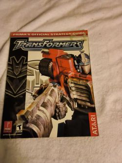 rare true collectible, video game strategy guide from prima transformers