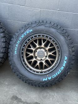 Lock Off Road Rims And Tires 17" 6X139.7 Tacoma 4Runner Chevy Gmc sierra