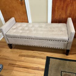 Ottoman With Storage Bench  50”L,22”H , 18”w