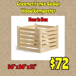 New Greenes Fence Cedar Wood Composter: Njft