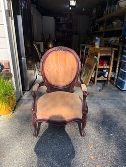 Wood Victorian chair