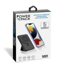 Power Pack Magnetic Wireless Power Bank with Kickstand