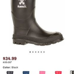 Kids Rain Boots Size 1 