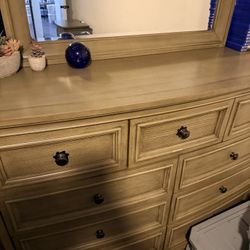Dresser With Mirror And Two Nightstands
