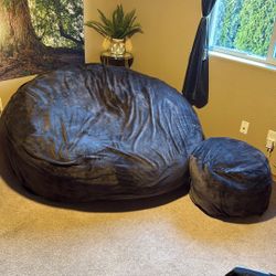 XL Bean Bag Couch W/foot Rest 