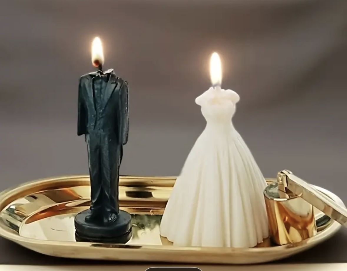 Bride & Groom Candle Set!
