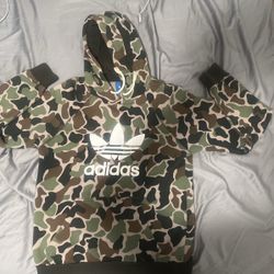 Adidas Originals Trefoil Camo Hoodie Sweatshirt – Green/Brown
