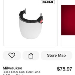 Milwaukee BOLT Clear Dual Coat Lens Full Face Shield