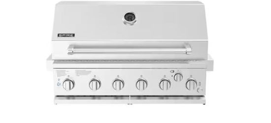 Spire 6-Burner Built-In Propane Gas Island Grill Head in Stainless Steel with Rear Burner