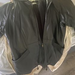 Woman’s Black Leather Coat By Charles Klein