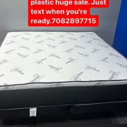 Huge sale for Mattress And Box Twin size mattress and box 150.$ full 190$ Queen 200$ king 290$. Mattress And Box and frame and headboard. King 580$ Qu