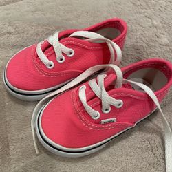 Vans Toddler size 4 Neon pink