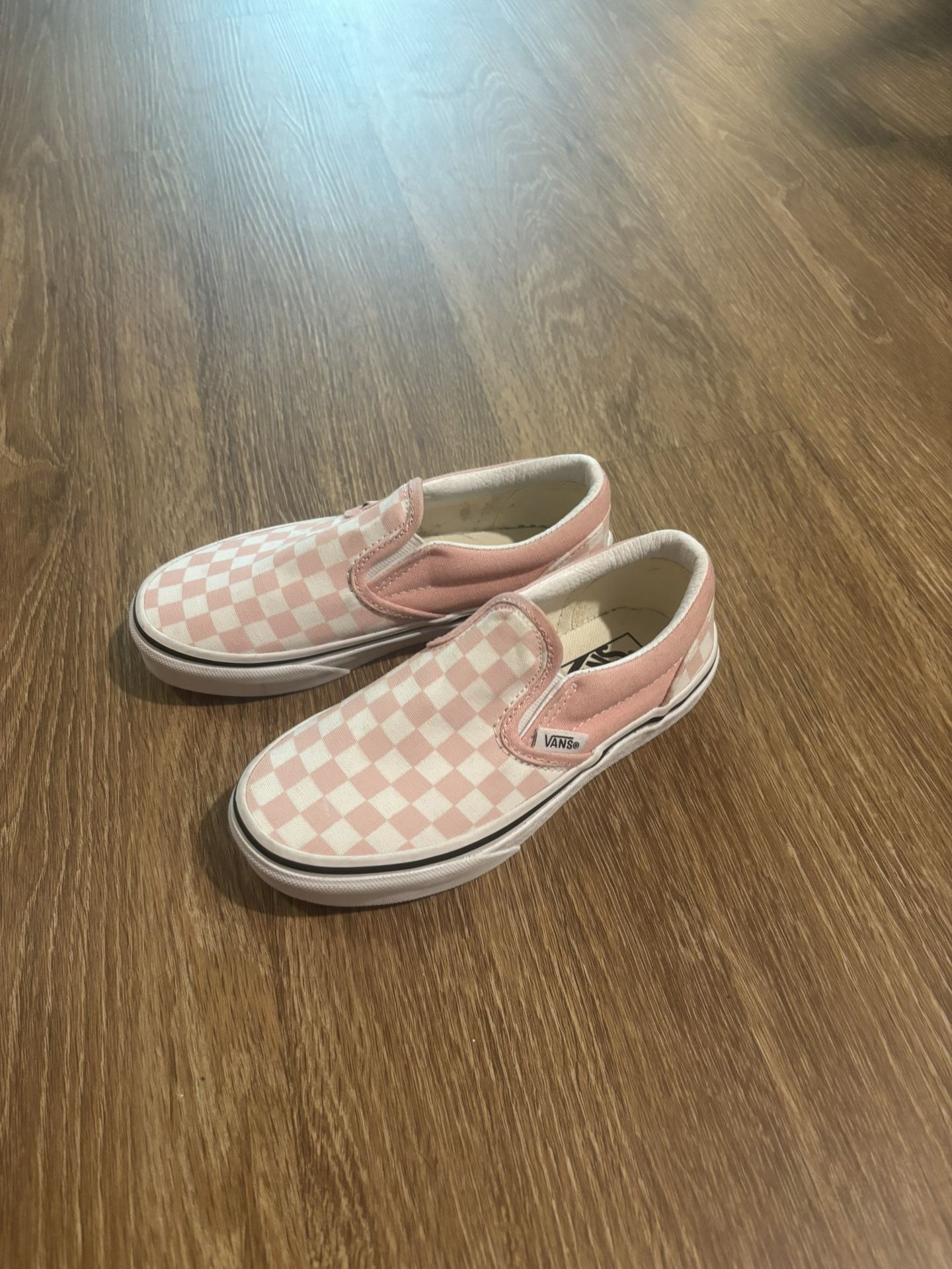 VANS Pink & White Checkered Sneakers
