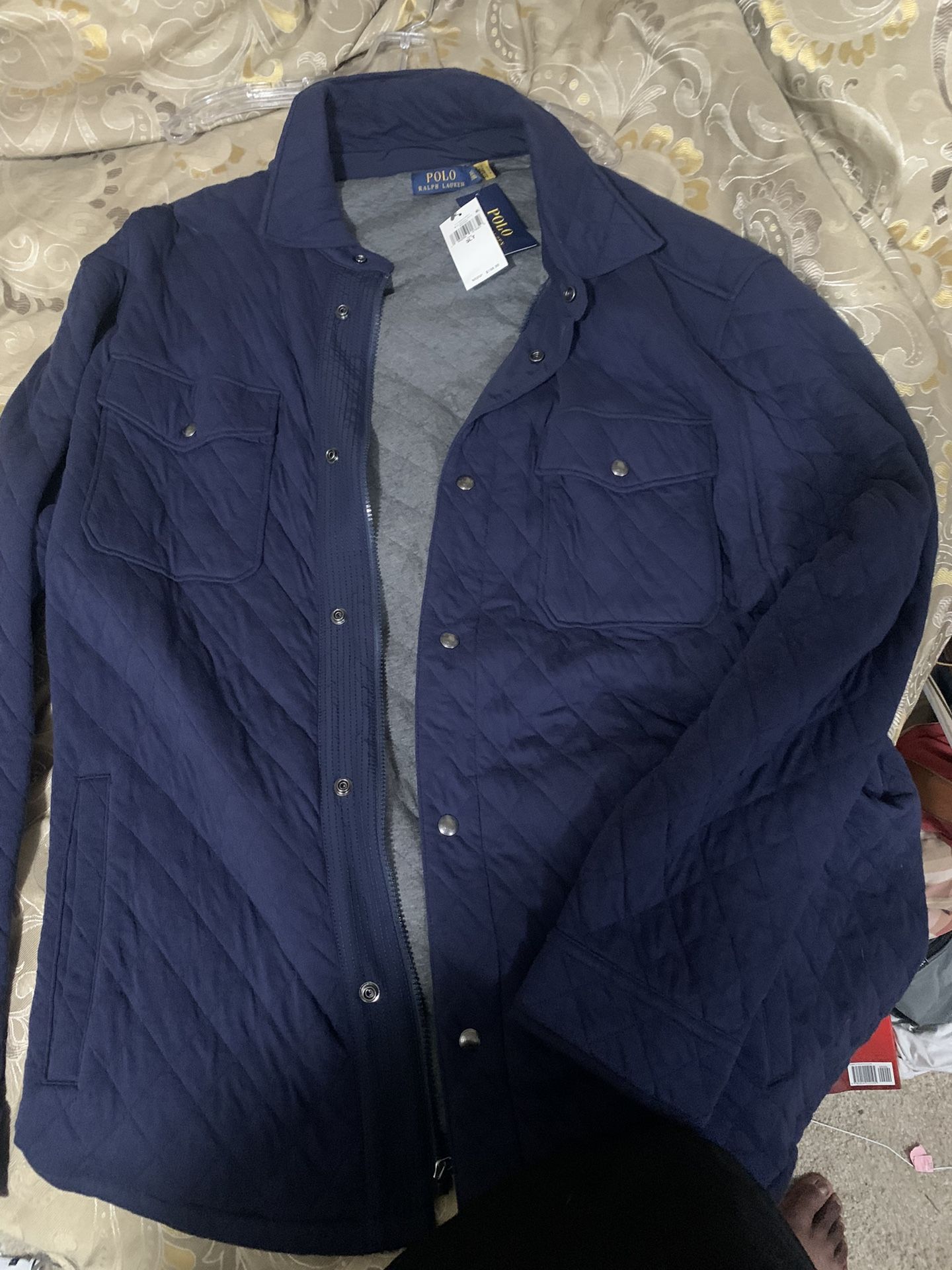 Ralph Lauren Navy Quilted 3xlt