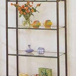 Black Metal Sunburst Book Case Bookcase Shelf 