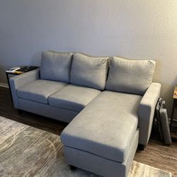 Light Grey Sofa w Chaise