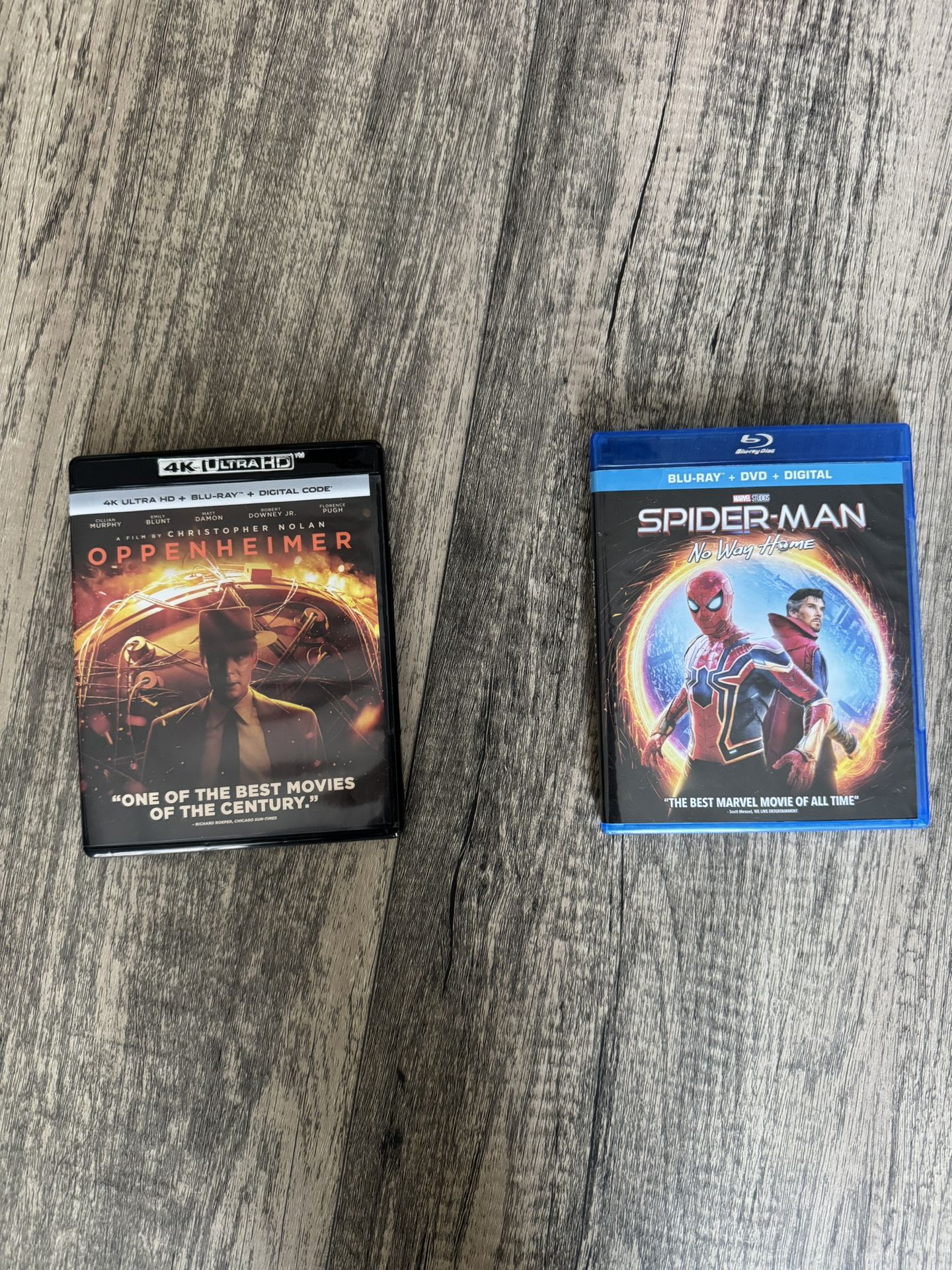 Oppenheimer & Spiderman: No Way Home Blu-ray