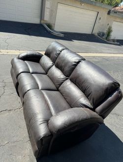 Couches - Leather Power Sofa And Love Seat
