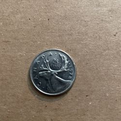 Canada 1978  25 Cent Caribou Quarter Coin