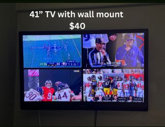 41' Insignia TV with wall mount and remote