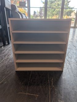 Compact White Multi-Shelf Storage Organizer