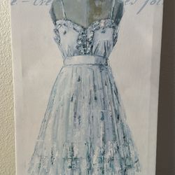 TRES JOLIE by PARIS GERRARD -FASHION DRESS ON STAND ART NOUVEAU CANVAS