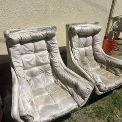 Mid Century Velvet Bucket Chairs
