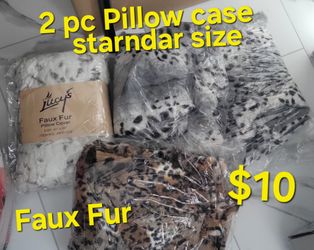 Foux Fur Pillow Case 2Pcs Set / Different Colors