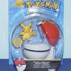 POKEMON Pikachu and Repeat Ball Clip-N-Carry Figure Set *NEW* T18830