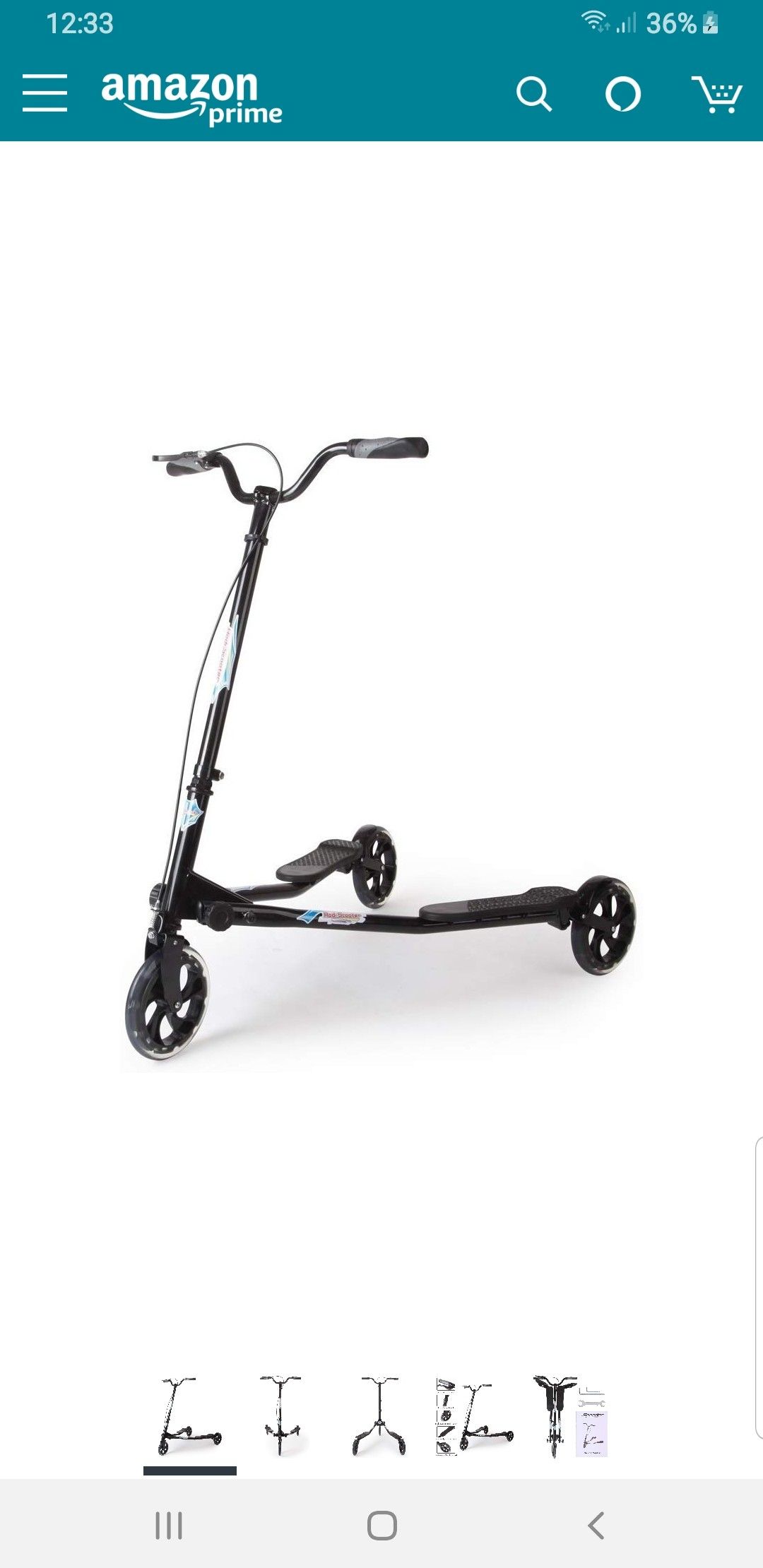 Aodi 3 wheeled scooter for boys/girls/adults