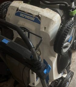Broken electric lawn mower