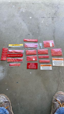 PVLabels for solar panels advisory