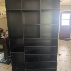 black organizer dresser