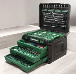 220 Piece Mechanic's Tool Set With Case Masterforce Control Drive SAE/Metric NEW