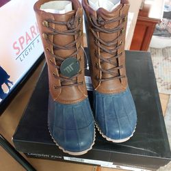 London Fog Wynter Boot Navy/Cognac 6M Or 8