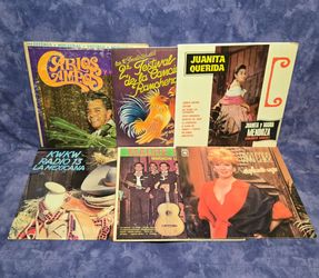 Vintage Spanish Vinyl Records Lot of 6