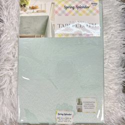 Spring Splendor Damask Tablecloth – 60” x 120” (Seats 10–12) – New in Package 