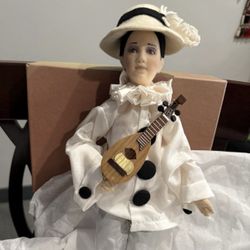 R. John Wright Pierrot Handmade Clown Doll